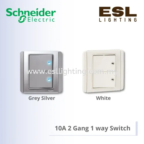 SCHNEIDER NEO SERIES SWITCHES 2 GANG 1 WAY SWITCH E3032H1_EBGS_G11 E3032H1_EWWW_G11