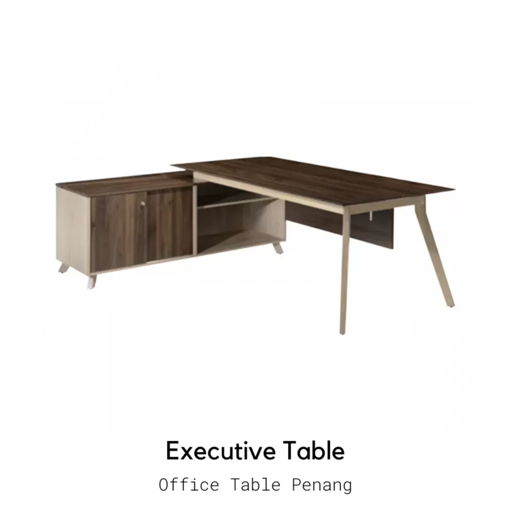 Oester 7FT Executive Table with Side Cabinet | Office Table Penang