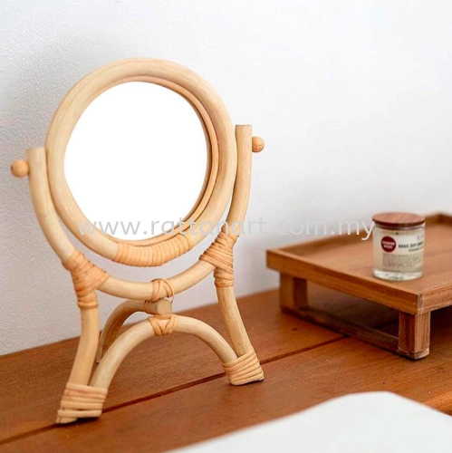 RATTAN TABLE MIRROR