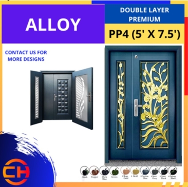 TOP SECURITY DOOR ALLOY DOUBLE LAYER PREMIUM PP4 [5' X 7.5']