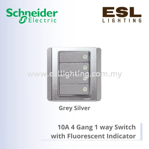 SCHNEIDER NEO SERIES SWITCHES 4 GANG 1 WAY SWITCH E3034H1_FGGS