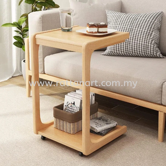 WOODEN SIDE TABLE FOR SOFA COUCH  BED ( ADJUSTABLE FLIP DESIGN)