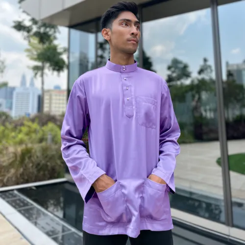 Cekak Musang Berpesak (Baju Sahaja) Lavender