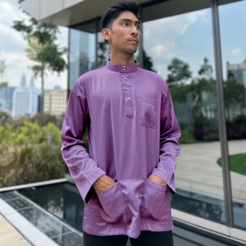 Cekak Musang Berpesak (Baju Sahaja) Purple