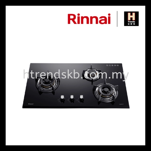 Rinnai 3-Hyper Burner Built-in Gas Hob (Glass) RB-93UG