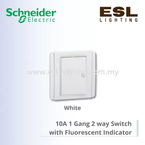 SCHNEIDER NEO SERIES HORIZONTAL DOLLY SWITCHES 10A 1 GANG 2 WAY SWITCH WHITE E3031H2_FWWW_G11