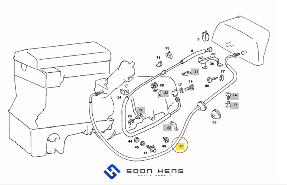 Mercedes-Benz W123 - Oil Pressure Pipe Line (COHLINE)