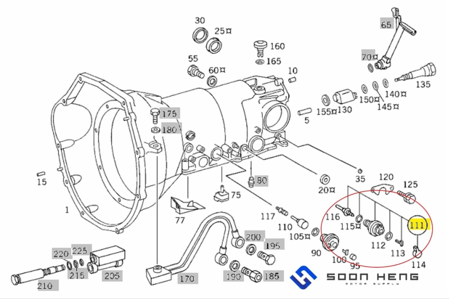 Mercedes-Benz with Automatic Transmission 722.3 and 722.4 - Vacuum Box (Original MB)