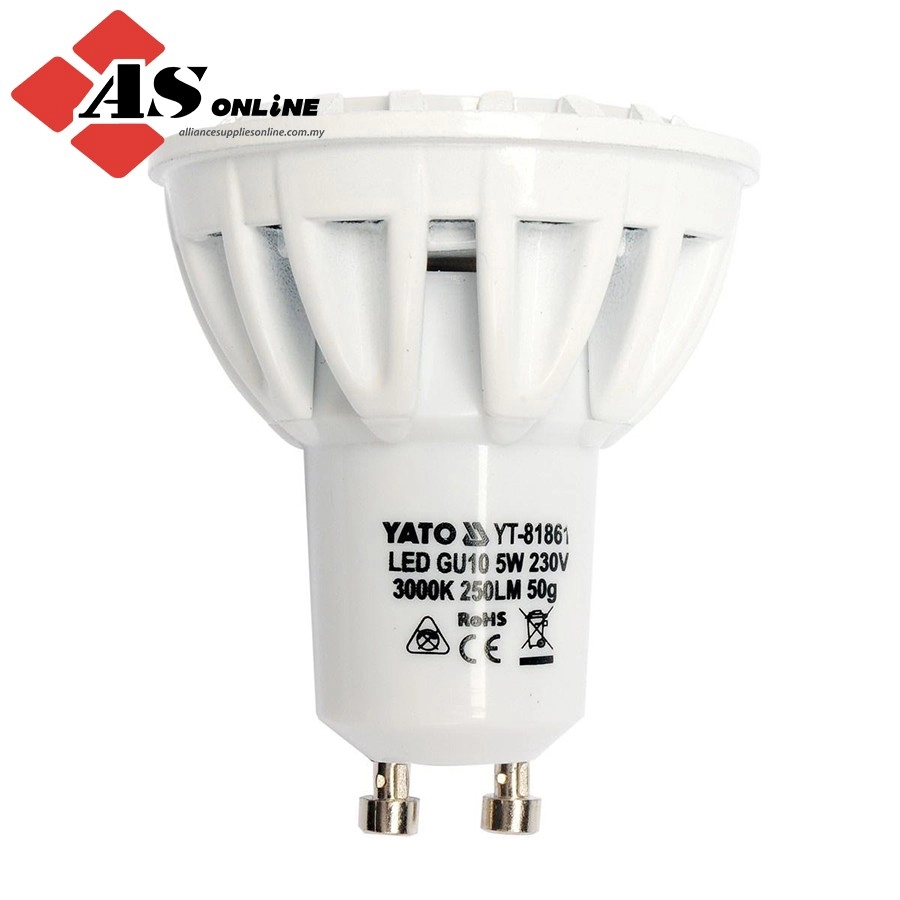 YATO LED  Bulb GU10 230V 5W 250LM WW / Model: YT-81861