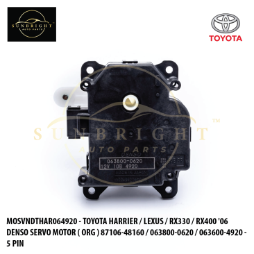 MOSVNDTHAR064920 - TOYOTA HARRIER / LEXUS / RX330 / RX400 '06 DENSO SERVO MOTOR ( ORG ) 87106-48160 / 063800-0620 / 063600-4920 - 5 PIN