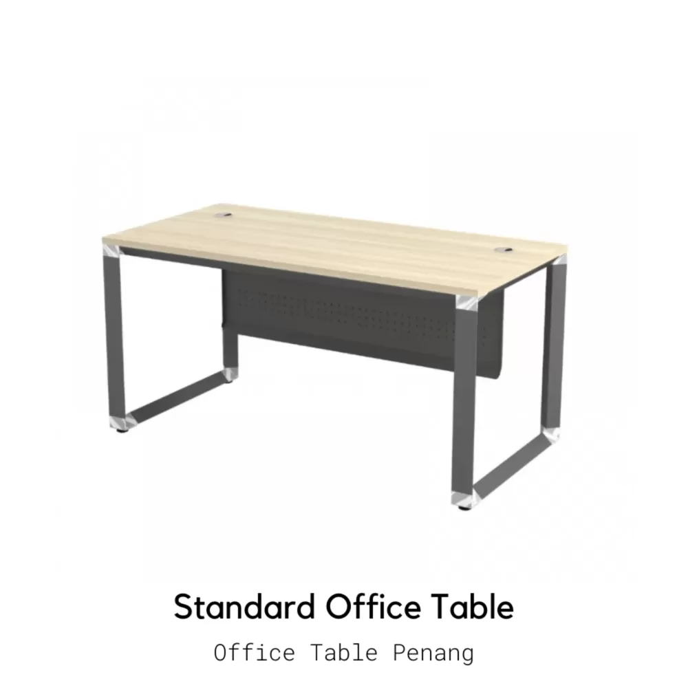 Standard Office Table With Metal Front Panel｜Office Table Penang