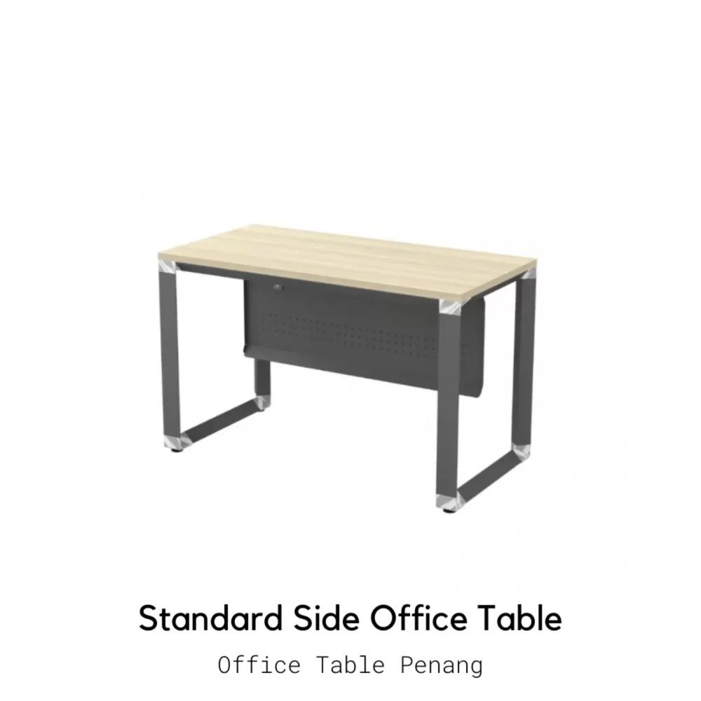 Standard Side Office Table With Metal Front Panel | Office Table Penang ...