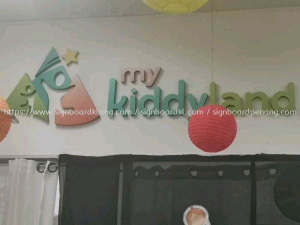 my kiddyland PVC cut out 3d lettering logo indoor signage signboard  Huruf 3D Papan PVC Selangor, Malaysia, Kuala Lumpur (KL) Pembuat, Pebekal, Pemasangan | Great Sign Advertising (M) Sdn Bhd