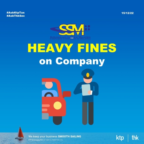 SSM Heavy Fines on Company, Sole Proprietor and Partnership