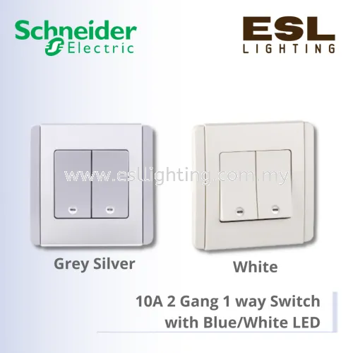 SCHNEIDER NEO SERIES VERTICAL DOLLY SWITCHES 10A 2GANG 1WAY SWITCH E3032V1_EBGS_G11 E3032V1_EWWW_G11