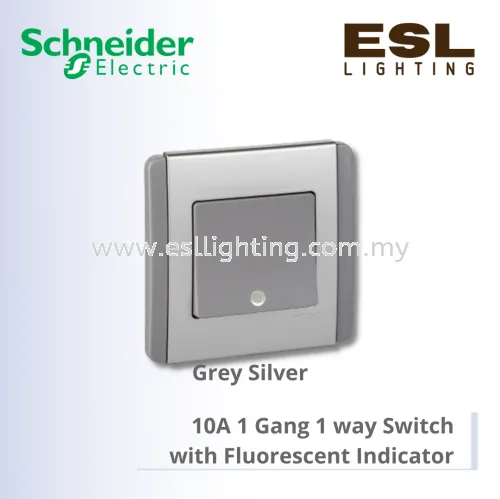 SCHNEIDER NEO SERIES VERTICAL DOLLY SWITCHES 10A 1GANG 1WAY SWITCH GREY SILVER E3031V1 FGGS