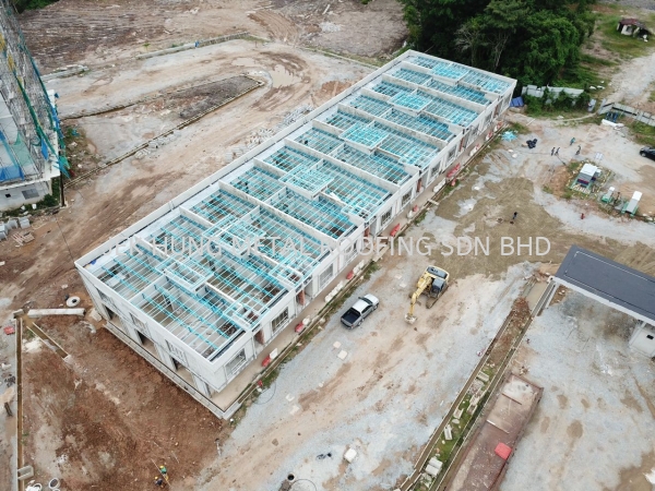 Semabok pangsapuri shop lot 11 units Semabok Pangsapuri Melaka Light Weight Truss System Melaka, Malaysia Services | JEK HUNG METAL ROOFING SDN BHD