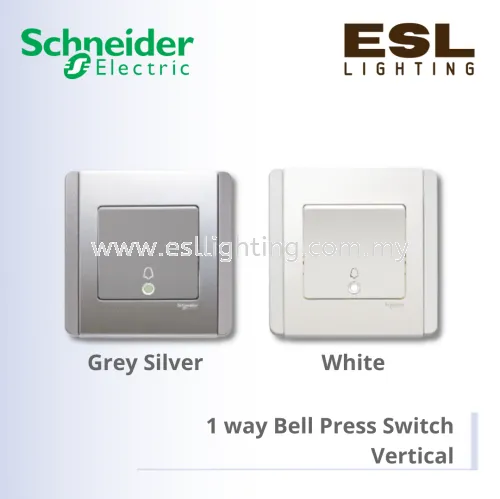 SCHNEIDER NEO SERIES VERTICAL DOLLY 1WAY BELL PRESS SWITCH GREY E3031VBP_GS_G11,E3031VBP_WW_G11