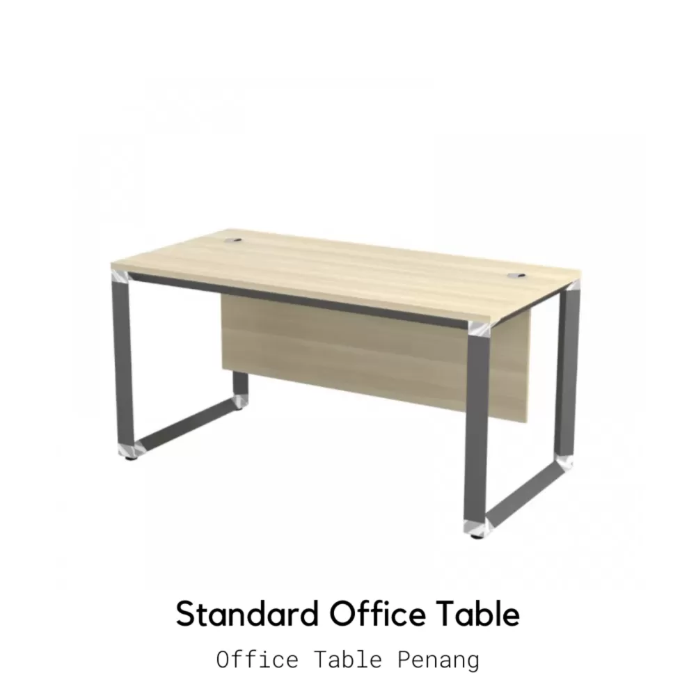 Standard Office Table With Wooden Front Panel | Office Table Penang