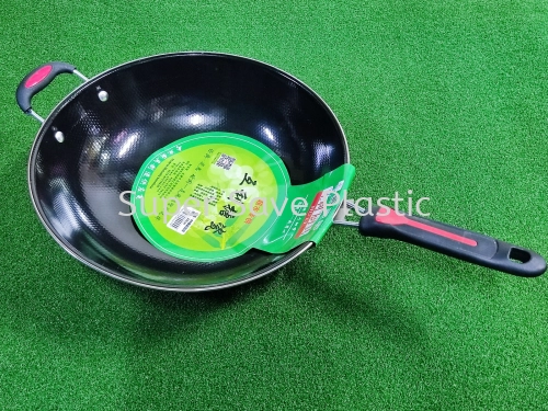 34CM 0.9MM NON STICK WOK