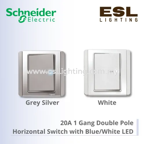 SCHNEIDER NEO SERIES HORIZONTAL DOLLY 1GANG DOUBLE POLE SWITCH E3031HD20_EBGS_G11 E3031HD20_EWWW_G11