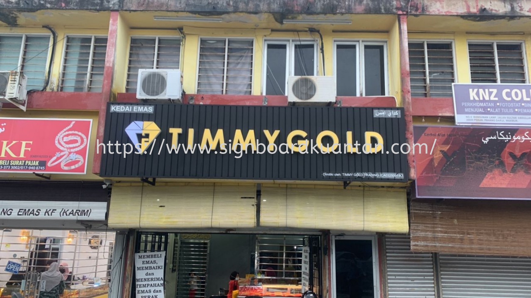 TIMMY GOLD 3D CHANEL SIGNAGE SIGNBOARD AT BENTONG 