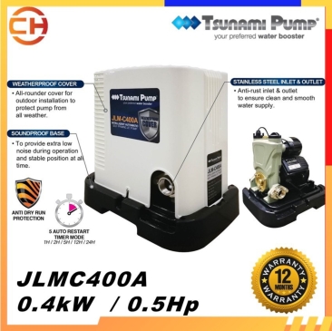 TSUNAMI JLM-C400A 0.5HP 400W INTELLIGENT AUTOMATIC SELF-PRIMING JET PUMP