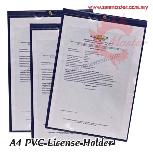 A4 SSM PVC License Holder Card Holder  Petaling Jaya (PJ), Selangor, Kuala Lumpur (KL), Malaysia. Supplier, Supply, Supplies, Service | Sun Master Fancy Paper Sdn Bhd