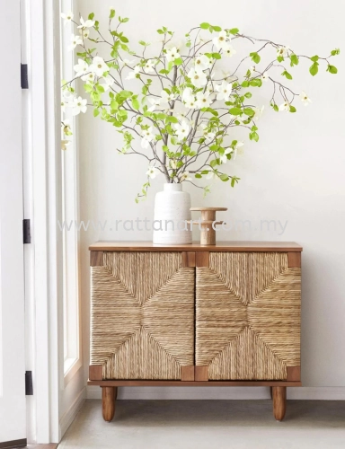 WOODEN MULTI USE CABINET WITH PAPER CORD