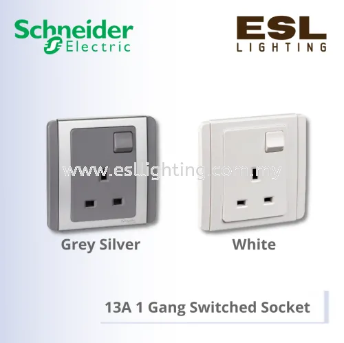 SCHNEIDER NEO SERIES SOCKETS 13A 1 GANG SWITCHED SOCKET E3015R_GS_G11 E3015R_WW_G11