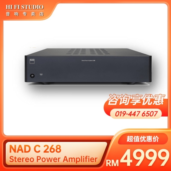 NAD C 268 Stereo Power Amplifier NAD Amplifier Johor Bahru (JB), Malaysia, Johor Jaya Supplier, Installation, Supply, Supplies | Hi Fi Studio Sdn Bhd