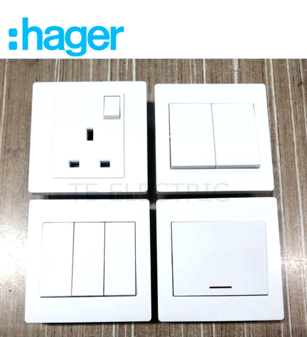 HAGER MUSE SERIES 13A / 2 GANG / 3 GANG / 20A SWICTHES SOCKET OUTLET AIR COND HEATER SWITCH