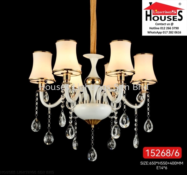 HANGING 15268-6 Classic Chandelier Indoor Pendant Light  Pendant Light Selangor, Malaysia, Kuala Lumpur (KL), Puchong Supplier, Suppliers, Supply, Supplies | Houses Lightings Sdn Bhd