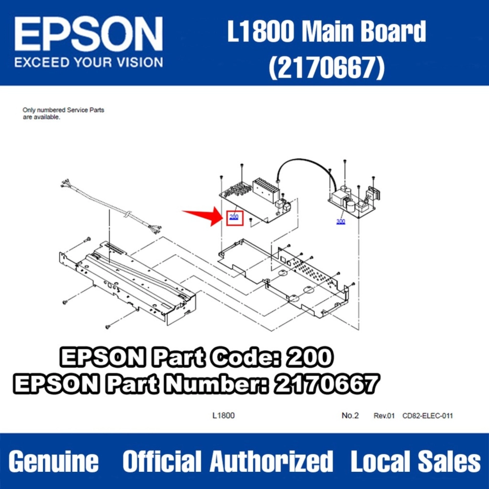 2170667 EPSON MainBoard Main Board MotherBoard for Epson L1800 Printer