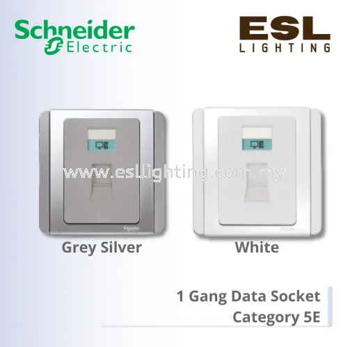 SCHNEIDER NEO SERIES 1 GANG DATA SOCKET, CATEGORY 5E, E3031RJ5E_GS E3031RJ5E_WW