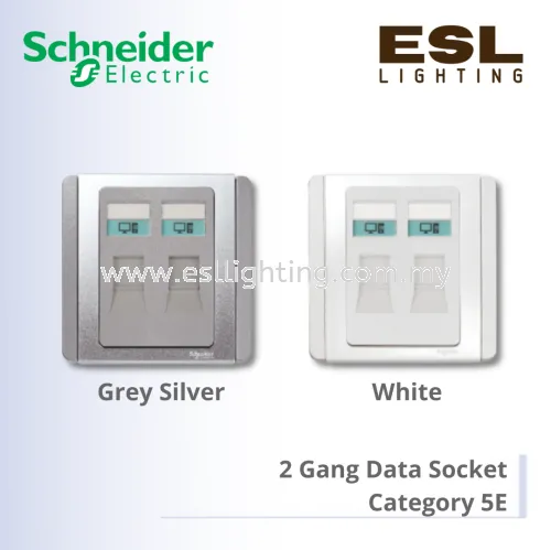 SCHNEIDER NEO SERIES 2 GANG DATA SOCKET, CATEGORY 5E E3032RJ5E_GS E3032RJ5E_WW