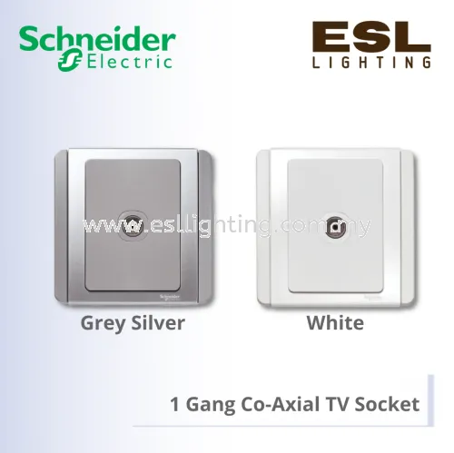 SCHNEIDER NEO SERIES 1 GANG CO-AXIAL TV SOCKET E3031TV_GS E3031TV_WW