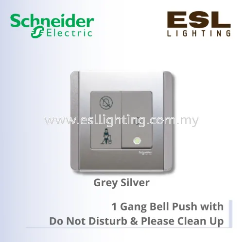 SCHNEIDER NEO SERIES BELL SWITCH 1GANG BELL PUSH WITH DO NOT DISTURB & PLEASE CLEAN UP E3031VBPDM GS