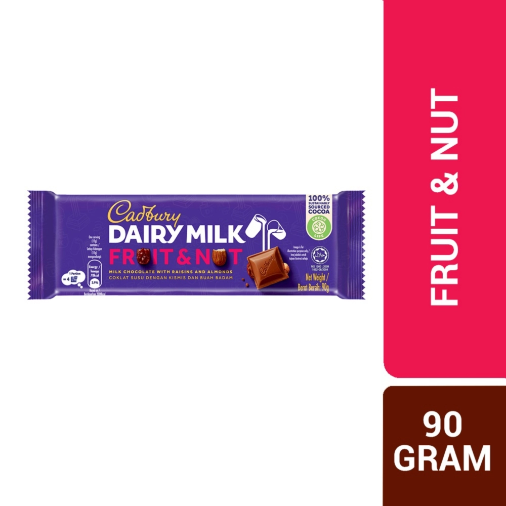 Cadbury Dairy Milk Fruit & Nut 90g 6.55