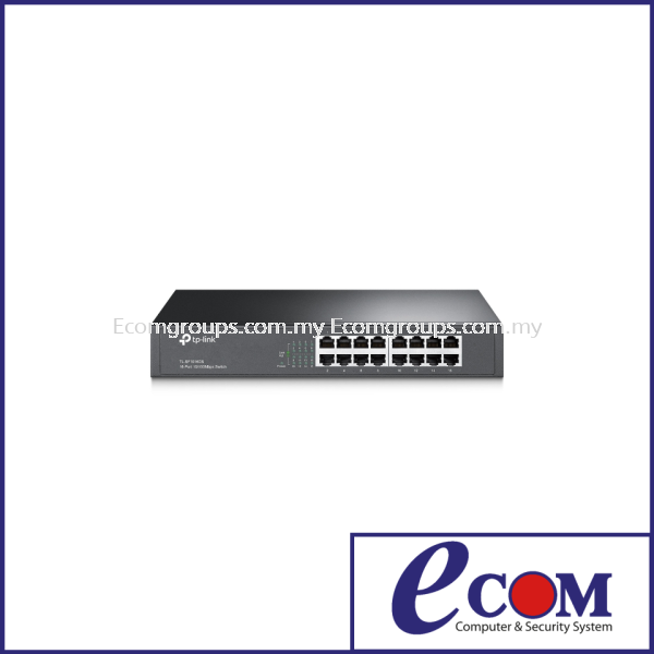 TL-SF1016DS Unmanaged 10/100M Switch TP-Link Johor, Malaysia, Muar Supplier, Installation, Supply, Supplies | E COM COMPUTER & SECURITY SYSTEM