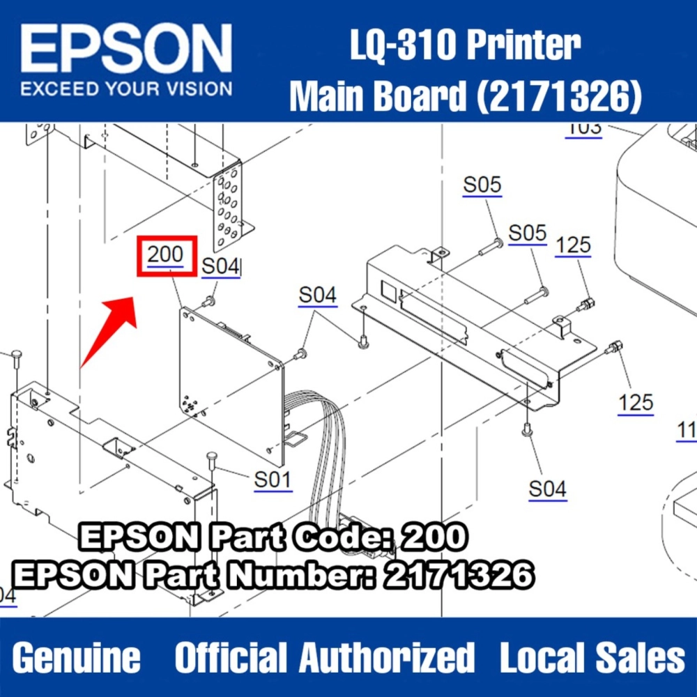 2171326 EPSON MainBoard Main Board MotherBoard For Epson LQ310 LQ-310