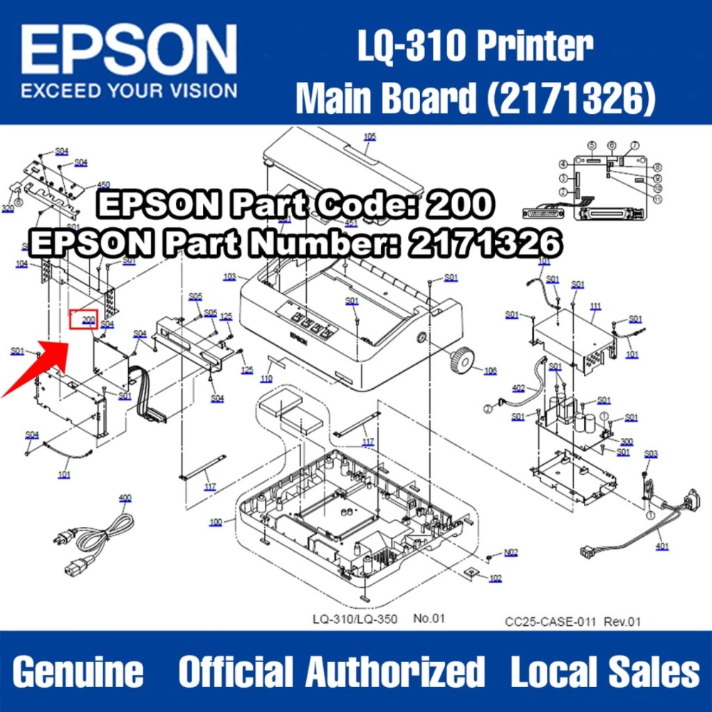 2171326 EPSON MainBoard Main Board MotherBoard For Epson LQ310 LQ-310