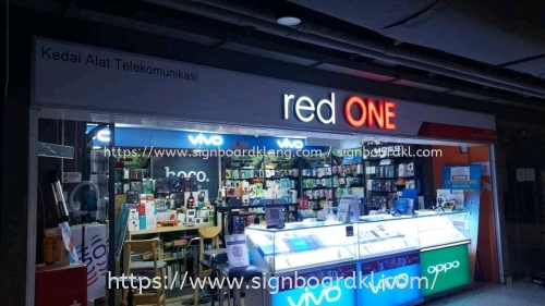 redONE - 3D LED Box Up Frontlit Lettering Logo at Puchong