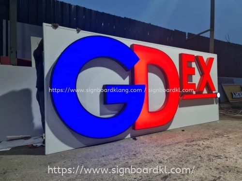 GDEX - 3D Box Up LED Frontlit Conceal Lettering Logo at Kepong