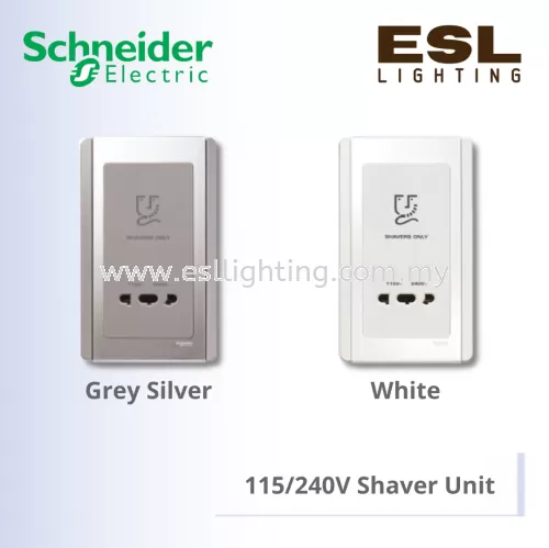 SCHNEIDER NEO SERIES SWITCHES SHAVER SOCKETS 115/240V SHAVER UNIT ET3727V GS ET3727V WW