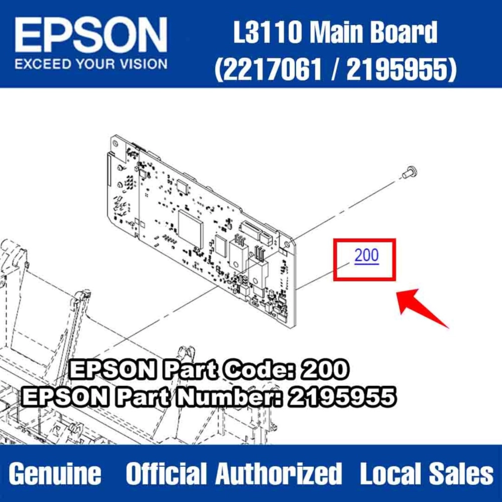 2195955 / 2217061 EPSON MainBoard Main Board MotherBoard for EPSON L3110 Printer