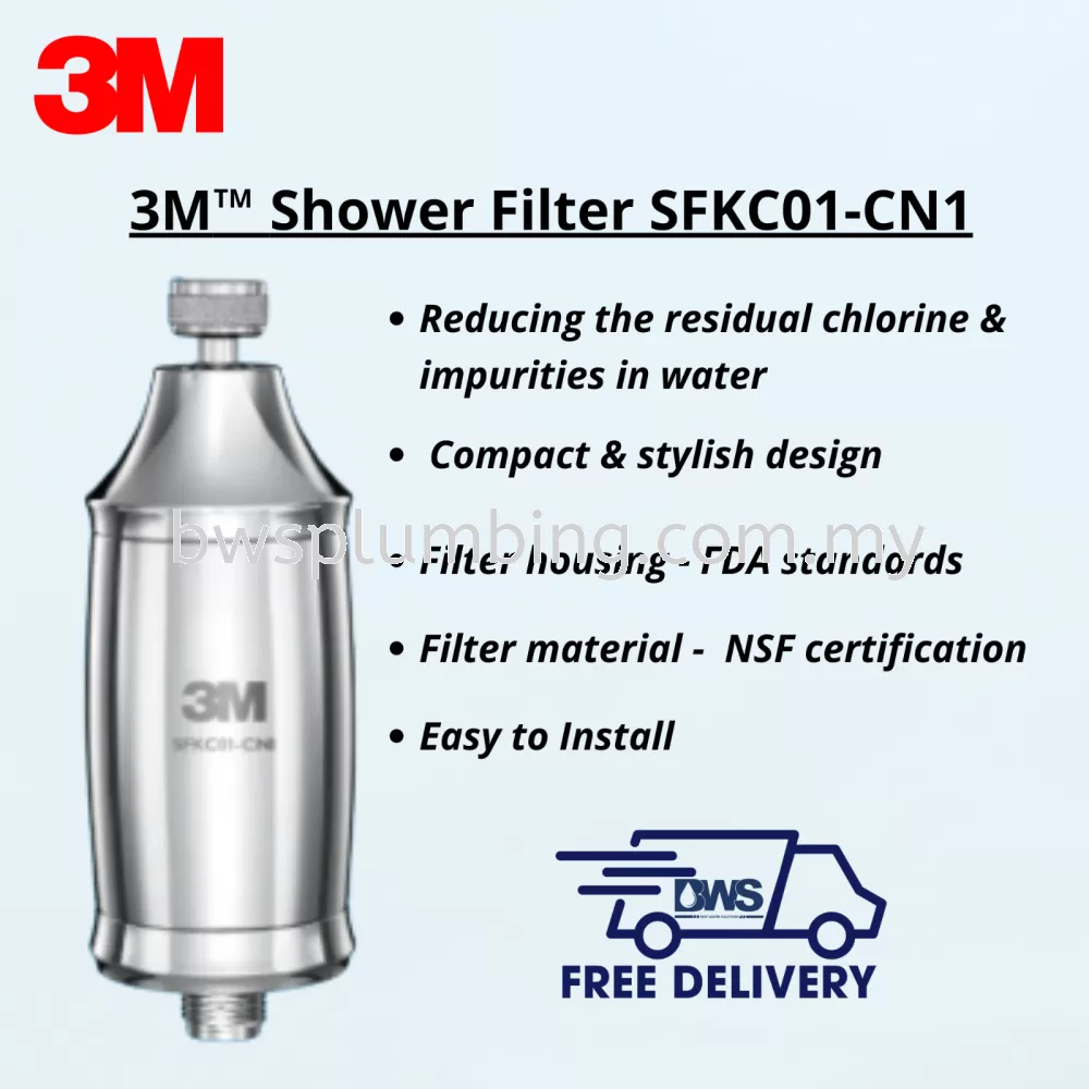3M Shower Water Filter SFKC01-CN1 | Bath Filter For Shower Water Filter 3M  Water Filter Selangor, Malaysia, Melaka, Kuala Lumpur (KL), Seri Kembangan,  Bukit Beruang Supplier, Supply, Repair, Service | BWS Sales