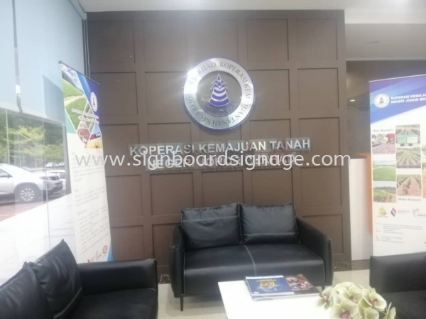 Koperasi Kemajuan Tanah Negeri Johor Berhad - 3D Stainless Steel silver mirror wording - Indoor signage - Puchong  INDOOR STAINLESS STEEL WITHOUT LIGHT Klang, Selangor, Malaysia, Kuala Lumpur (KL), Pahang, Kuantan Manufacturer, Maker, Supplier, Supply | Dynasty Print Solution