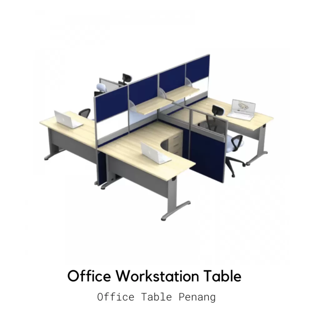 Office Workstation Table for 4 & more person Modern Design | Office Table Penang