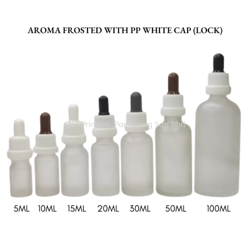 Aroma Frosted Bottle with PP White Cap (LOCK)